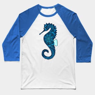 Seahorse (blue) Baseball T-Shirt